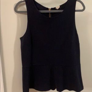 J-Crew Blue Peplum Top